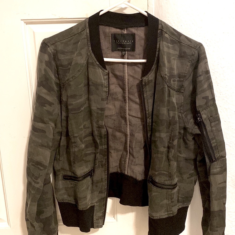 Sanctuary Army Bomber Jacket (size: Medium)